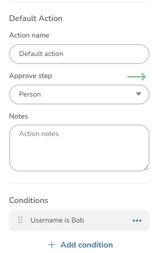 Default action settings